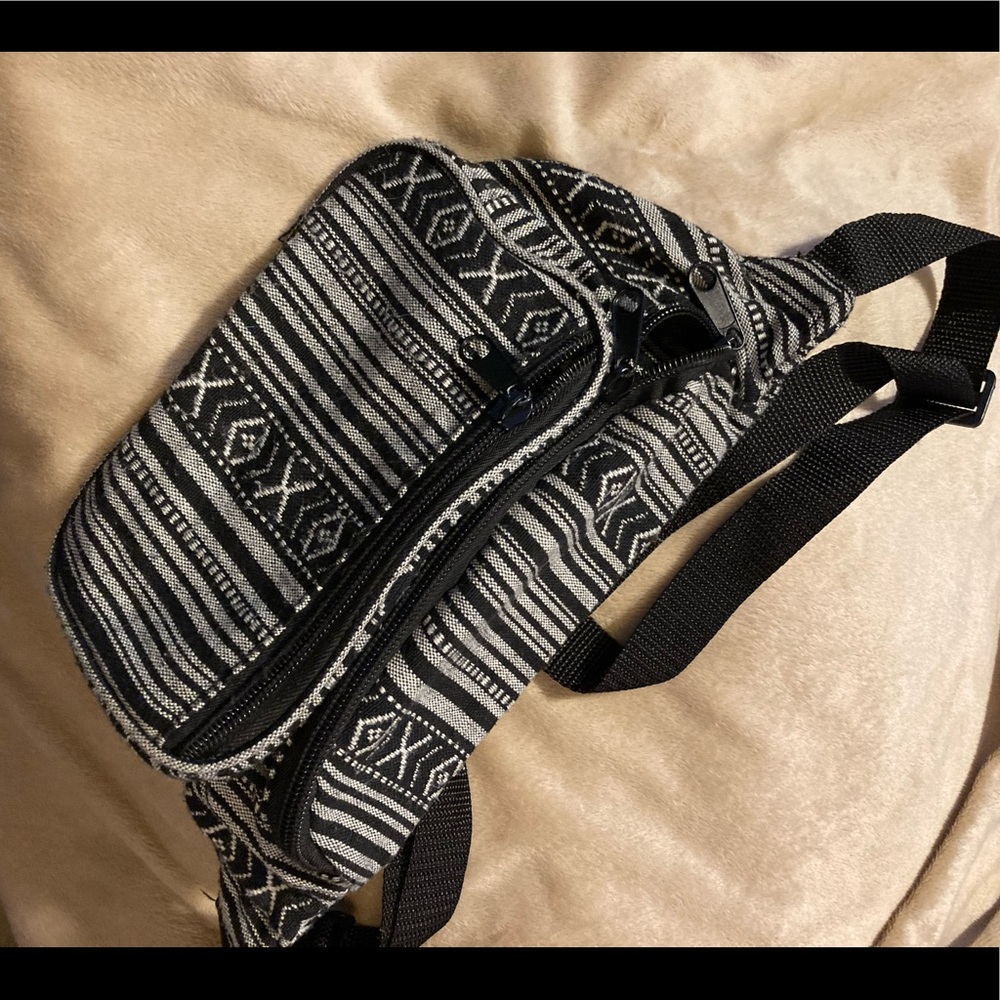 Black and white Aztec Fanny pack